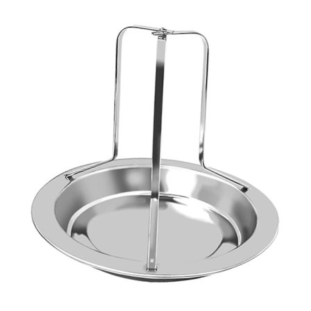 Rustfrit Stål Kyllingesteger Rack Holder Stående Madlavning Fjerkræ Kalkun Stegepande Bakke til BBQ Camping Røgeovn Grill indendørs og udendørs