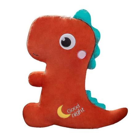 Plysjleketøy tegneserieskogsdyrpute Plysjleketøy kosedyr A Orange Dinosaur 50CM