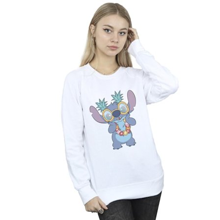 Disney Dam/Kvinnor Lilo Och Stitch Tropisk Kul Sweatshirt XL