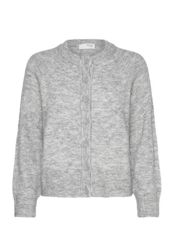 Slfrena Ls Knit Cardigan Camp Selected Femme Grey