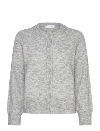 Slfrena Ls Knit Cardigan Camp Grey Selected
