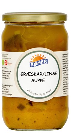 Rømer Græskar, Linsesuppe Øko 680 g, Helse & Madvarer, Madvarer, Færdigretter