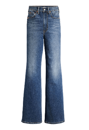 Levis Acc Ribcage Bell Jeans Dam Blå W28/L32