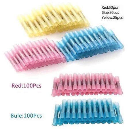 125 st/200 st Isolerade Vattentäta Trådkontakter Krympskarv