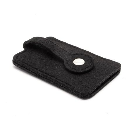 Enkelt nyckelfodral / nyckelhållare i filttyg - Svart