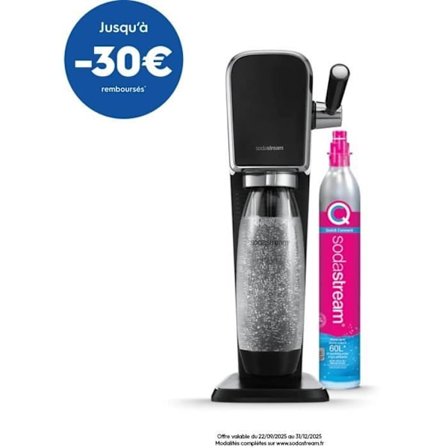 Sodamaskin - SODASTREAM ART - Svart - flaska och kolsyrecylinder ingår