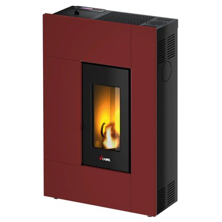Stufa a pellet CADEL Spirit 5 ad aria 5,2 kW - con wifi ROSSO