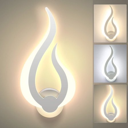 LED Indendørs Vægskinne 3 Farvetemperaturer 10W Tre-farvet Belysning Moderne Vægslampe Akryl Natlampe Til Soveværelse Børneværelse Kontor Gang Stue (