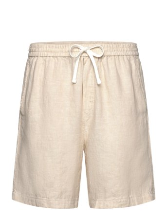 Weekday Relaxed Linen Drawstring Shorts - Beige - XS