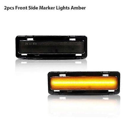 2 st LED Sidomarkeringsljus Fram Bak Amber Röd Auto Blinkers Parkeringsljus 12V T10 LGL för 1982-1992 Pontiac Firebird