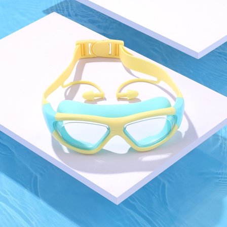 1 svømmebriller, anti-tåge svømmebriller med ørepropper, næse