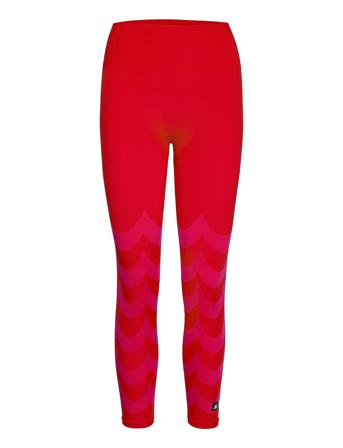 Marimekko Laine Aeroknit High Waist 7/8 Tights W Red Adidas Performance
