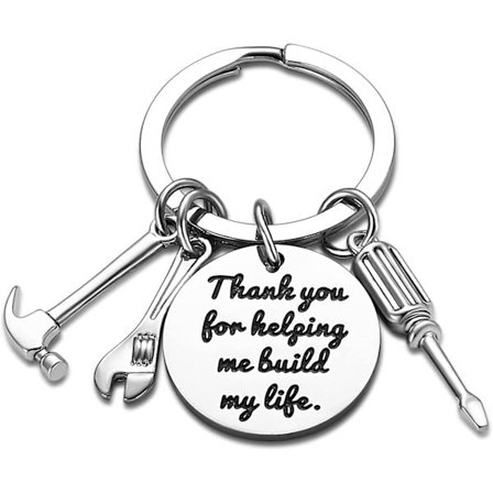Nøglering til far - Gave fra søn eller datter - Julegave - Nøglering til fars dag - Gave til far, papa eller daddy (Tak for at hjælpe mig med at 