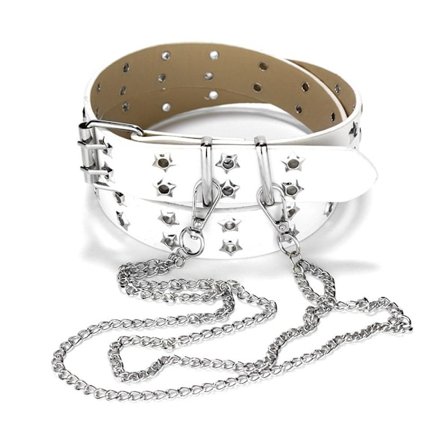 Punk midjebälte Goth midjeband VIT STYLE2 STYLE2