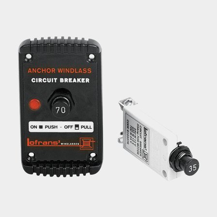 Automatic fuse Lofrans Anchor Windlass Circuit Breaker, 70 A, suitable for Lofrans windlass