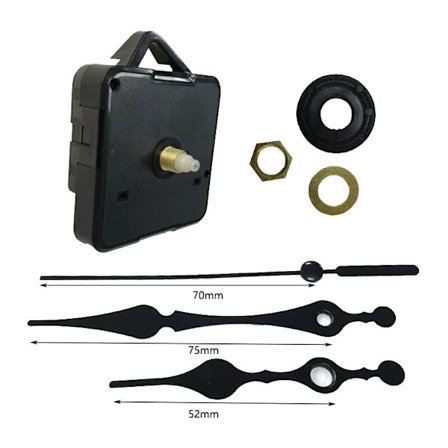 Quartz Urværk, Urmekanisme, Viser, Vægursmekanisme, Store Viser, DIY Vægur