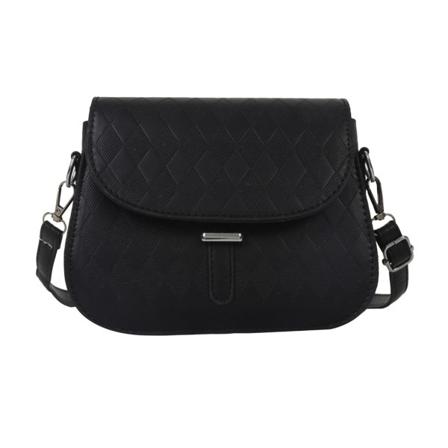 Kvinnor PU-läder Axelväska Mode Crossbody-väska Enkel Messenger Bag Damer Casual Bag Solid Mobilväska Black