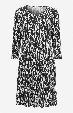 Cellbes of Sweden - Trikåklänning med fickor - svart / mönstrad - för damer - 34/36