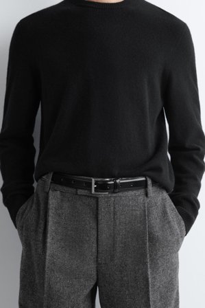 COS Homme Ceinture En Cuir in Noir