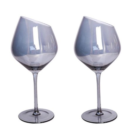 Viisto Leikkaus Punaviinilasi Samppanjalasi Koti Värikäs Meripihka Savuinen Harmaa Restaur-Hyvä