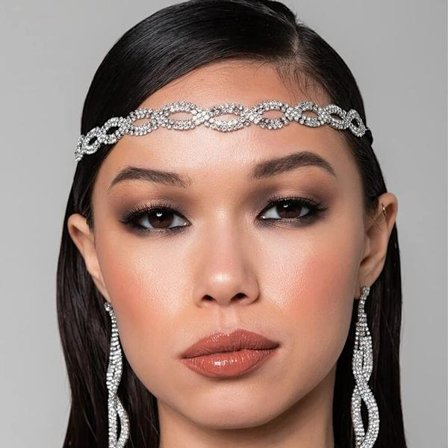 Silver Bröllop Hårkam, Rhinestone Hårspännen, Brudtärna Hårklämma, Bohemian Hår Smycken för Kvinnor och Flickor, Kristall Hår Tillbehör (Rhinestone)