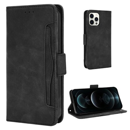 Modernt iPhone 13 fodral med plånbok - Svart