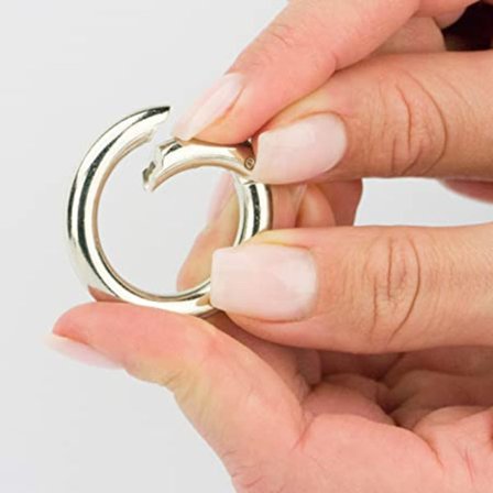 10 stk. runde karabinhager i stål 25 mm krog snap krog snap