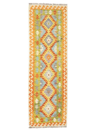 Liten Kelim Afghan Old Style Matta 68X212 Ull