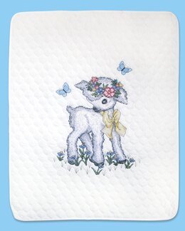 Broderikit Babytäcke Lamm - Design Works Crafts