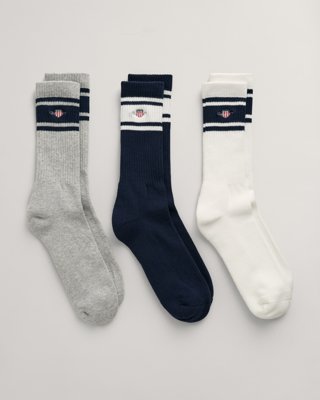 GANT - 3-pakk sokker med shield-logo til herre evening blue