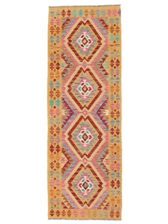 Kelim Afghan Old Style 80X233 Hallmatta Orange/Brun Ull, Afghanistan
