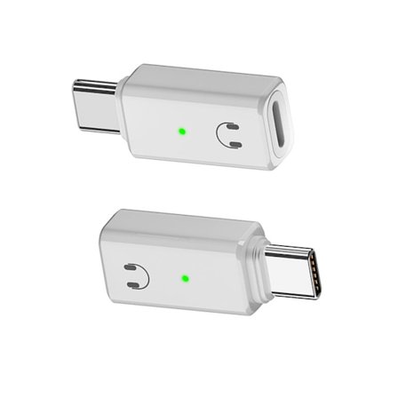 Lightning Hun til Type-C Han Øretelefon Adapter til Apple 15 - HiFi Lydkvalitet White