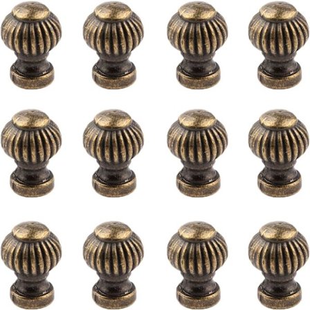 20 kpl vintage-huonekalujen nuppeja Pyöreät kaapin nupit Laatikon nupit Vintage-messinkiovien nupit Kahvat Minikaapin nupit kaappiin C