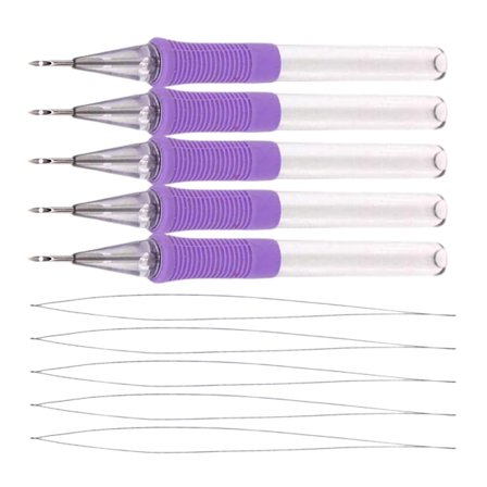 Broderipenna med nålträdare Punching Needle Tool ABS Broderipenna