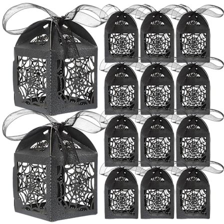 50 stk Gaveæsker Slik Halloween Godteæsker Halloweenposer Enkelt Cupcakeæsker Halloween Gaveæsker