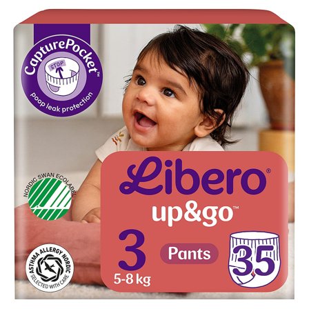 Libero Up&Go Bukseble Str. 3, 5-8 kg - 35 stk, Børn & Forældre, Bleer, Engangsbleer