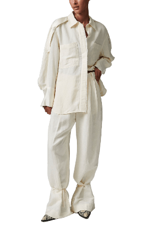 DAY Birger et Mikkelsen Norma - Contrast Linen Skjortor Dam Vit 34