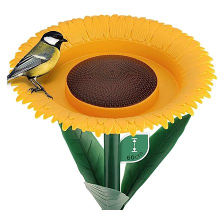 Fågelbad och matare med stativ för vilda fåglar