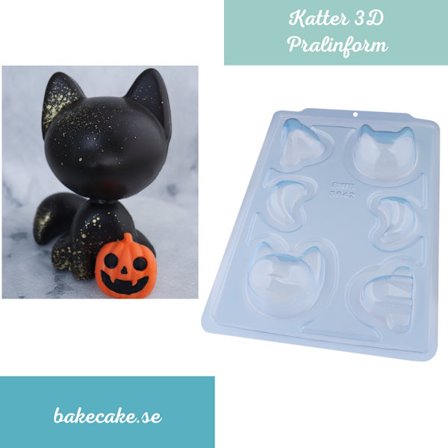 Pralinform Katt 3D - BWB 3642 - Special 3 Part Mold