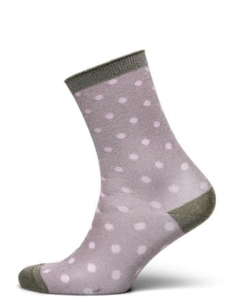 Donna Glitter Socks Lingerie Socks Regular Socks Lila Mp Denmark