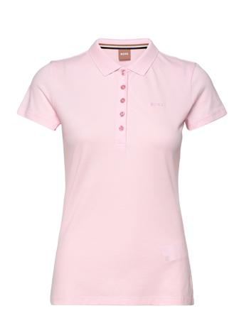 C_Epola T-Shirts & Tops Polos Lyserød BOSS