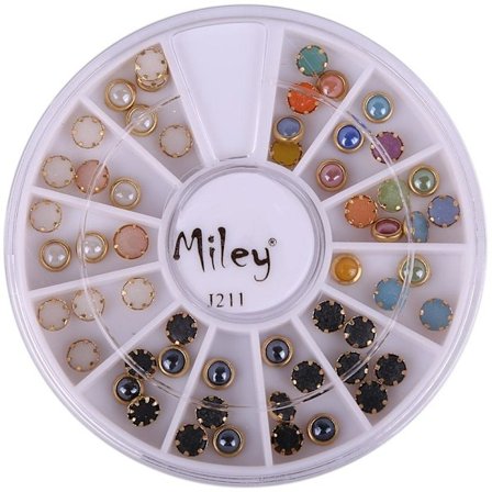 Rundel - Miley - J211 - Nageldekorationer - Ca: 300 st