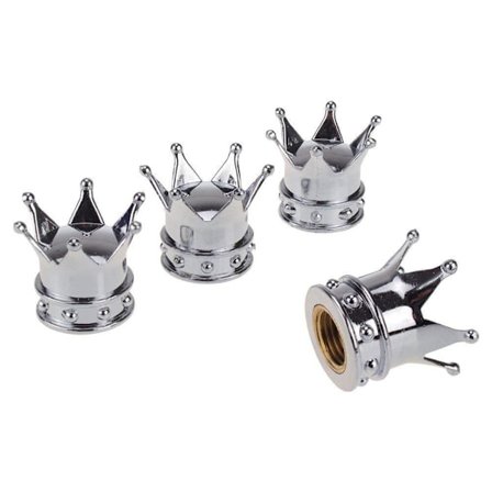 SilverCrown Dækventil Hjulstamme Luftventilhætter Bil Lastbil Hot Rod Cykel - 5PCS Sæt