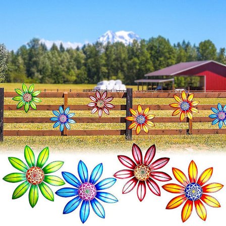 Hemstaket Ornament Metall Blomst Trädgårdsdekorasjon Veggkunst (Grønn)