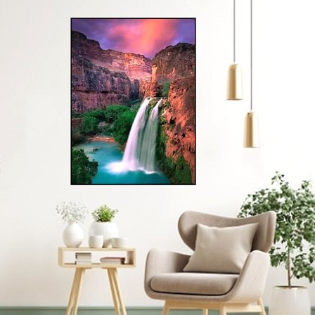 Nyt Diamantmaleri Landskab Fuld Af Diamanter Krydssting Stic