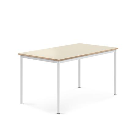 Tisch BORÅS, 1400x800x720 mm, Laminat Birke, weiß