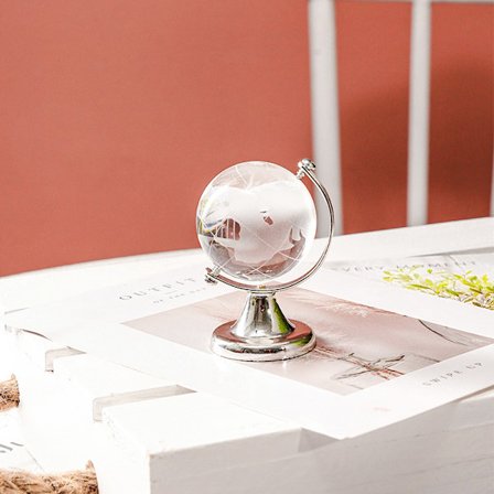 Clear Crystal Globe Student Gift