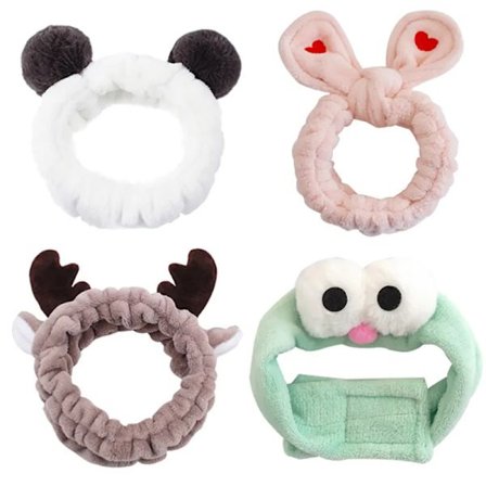 Cute Bow Animal Ears Hairbands Soft Coral Fleece Headband For Women Girls Hair Holder Turban Fashion Head Band Hair Accessories