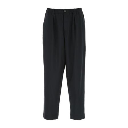 Marni Crpped Bukser In Cool Wool with Drawstring at the Waist Sort, Herre Bukser