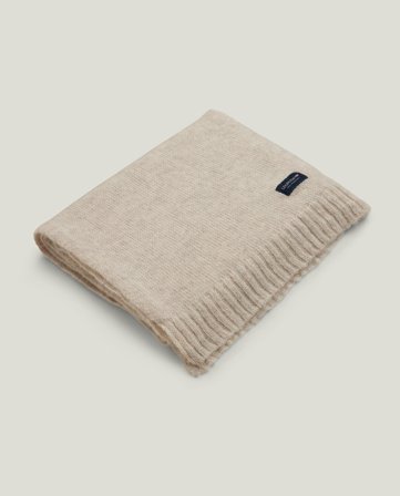 Lexington Strikket skjerf i alpakablanding, lysbeige melange